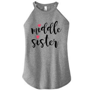 Cute Middle Sister Gift Lucky To Have Big Sis And Lil' Sister Cool Gift Women's Perfect Tri Rocker Tank