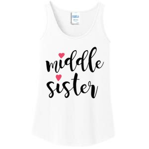 Cute Middle Sister Gift Lucky To Have Big Sis And Lil' Sister Cool Gift Ladies Essential Tank