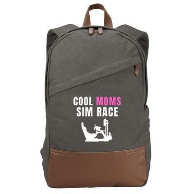 Cool Moms Sim Race Car Racing Sim Gaming Esport Sim Racer Sim Racing Cockpit Cotton Canvas Backpack