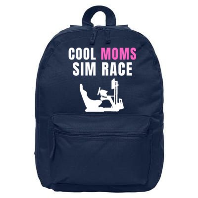 Cool Moms Sim Race Car Racing Sim Gaming Esport Sim Racer Sim Racing Cockpit 16 in Basic Backpack