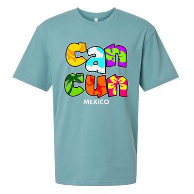 Cancun Mexico Souvenir Gift Spring Break Summer Vacation Sueded Cloud Jersey T-Shirt