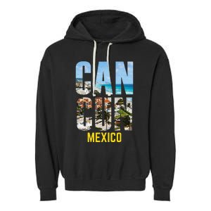 Cancun Mexico Souvenir Gift Spring Summer Vacation Break Garment-Dyed Fleece Hoodie