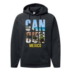 Cancun Mexico Souvenir Gift Spring Summer Vacation Break Performance Fleece Hoodie