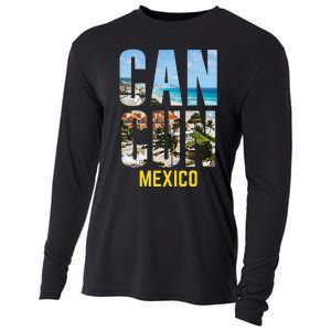 Cancun Mexico Souvenir Gift Spring Summer Vacation Break Cooling Performance Long Sleeve Crew