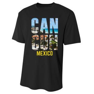 Cancun Mexico Souvenir Gift Spring Summer Vacation Break Performance Sprint T-Shirt