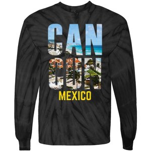 Cancun Mexico Souvenir Gift Spring Summer Vacation Break Tie-Dye Long Sleeve Shirt