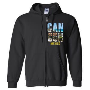 Cancun Mexico Souvenir Gift Spring Summer Vacation Break Full Zip Hoodie