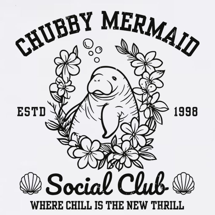 Chubby Mermaid Social Club 11oz C Handle Ceramic Mug