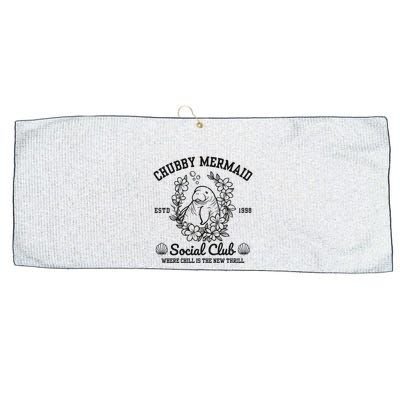 Chubby Mermaid Social Club Large Microfiber Waffle Golf Towel