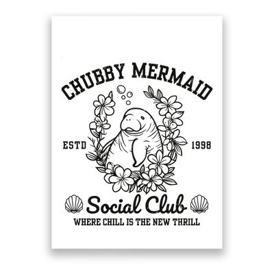 Chubby Mermaid Social Club Poster