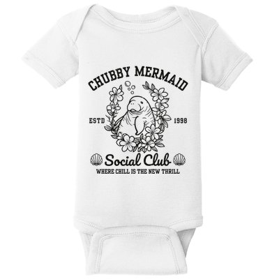 Chubby Mermaid Social Club Baby Bodysuit