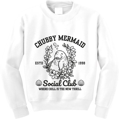 Chubby Mermaid Social Club Kids Sweatshirt