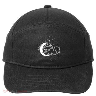 Crescent Moon Stars Dark Goth Gothic Witchcraft Occult Wicca Cool Gift 7-Panel Snapback Hat