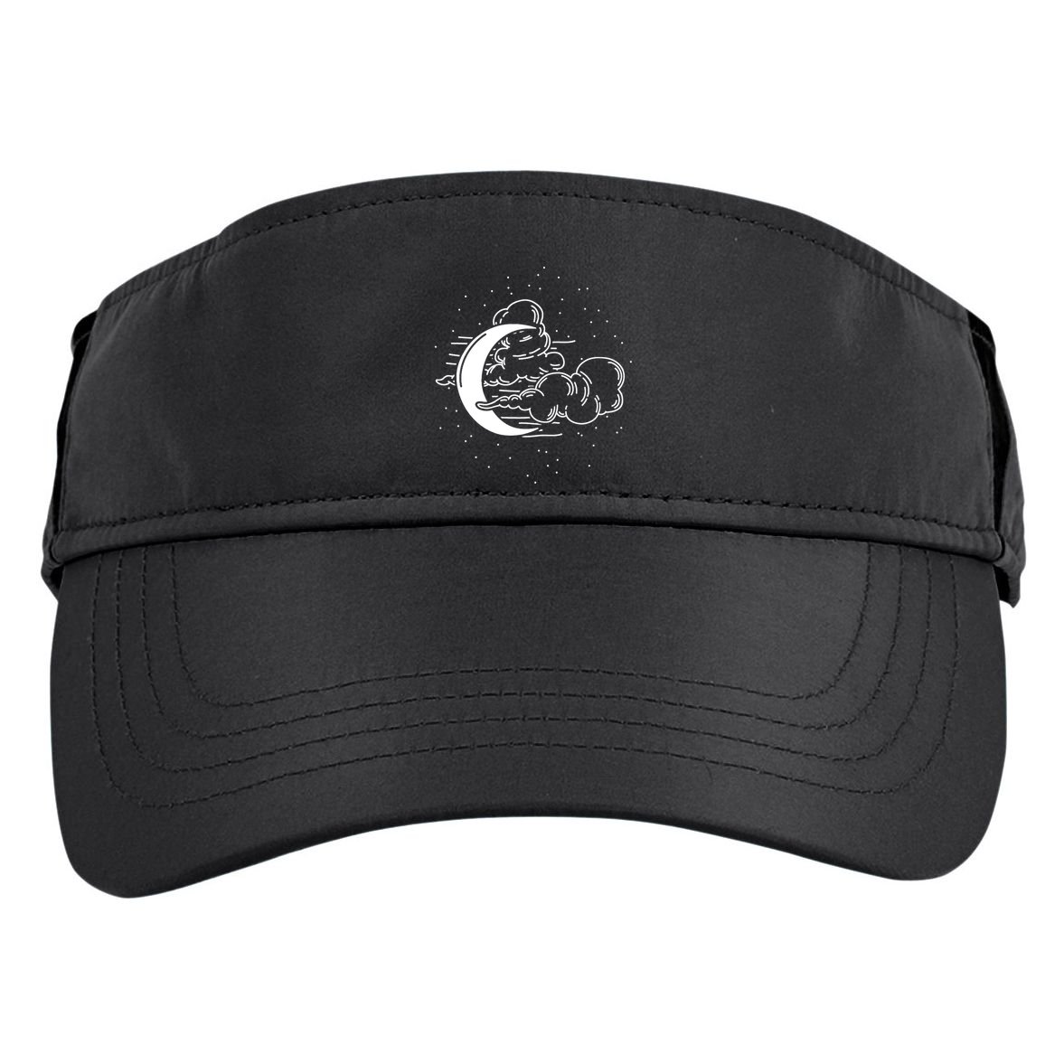 Crescent Moon Stars Dark Goth Gothic Witchcraft Occult Wicca Cool Gift Adult Drive Performance Visor