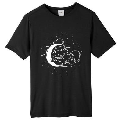 Crescent Moon Stars Dark Goth Gothic Witchcraft Occult Wicca Cool Gift Tall Fusion ChromaSoft Performance T-Shirt