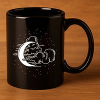Crescent Moon Stars Dark Goth Gothic Witchcraft Occult Wicca Cool Gift 11oz C Handle Ceramic Mug