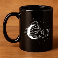Crescent Moon Stars Dark Goth Gothic Witchcraft Occult Wicca Cool Gift 11oz C Handle Ceramic Mug