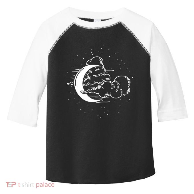 Crescent Moon Stars Dark Goth Gothic Witchcraft Occult Wicca Cool Gift Toddler Fine Jersey T-Shirt