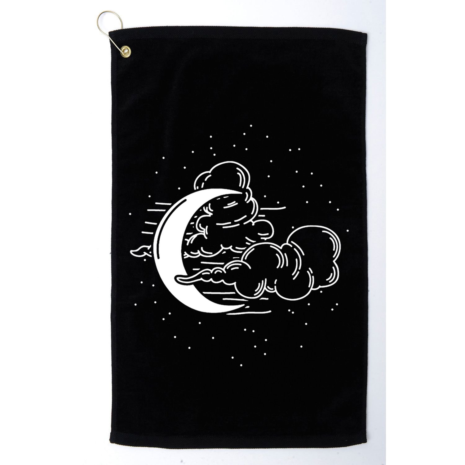 Crescent Moon Stars Dark Goth Gothic Witchcraft Occult Wicca Cool Gift Golf Towel
