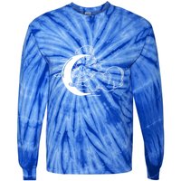 Crescent Moon Stars Dark Goth Gothic Witchcraft Occult Wicca Cool Gift Tie-Dye Long Sleeve Shirt