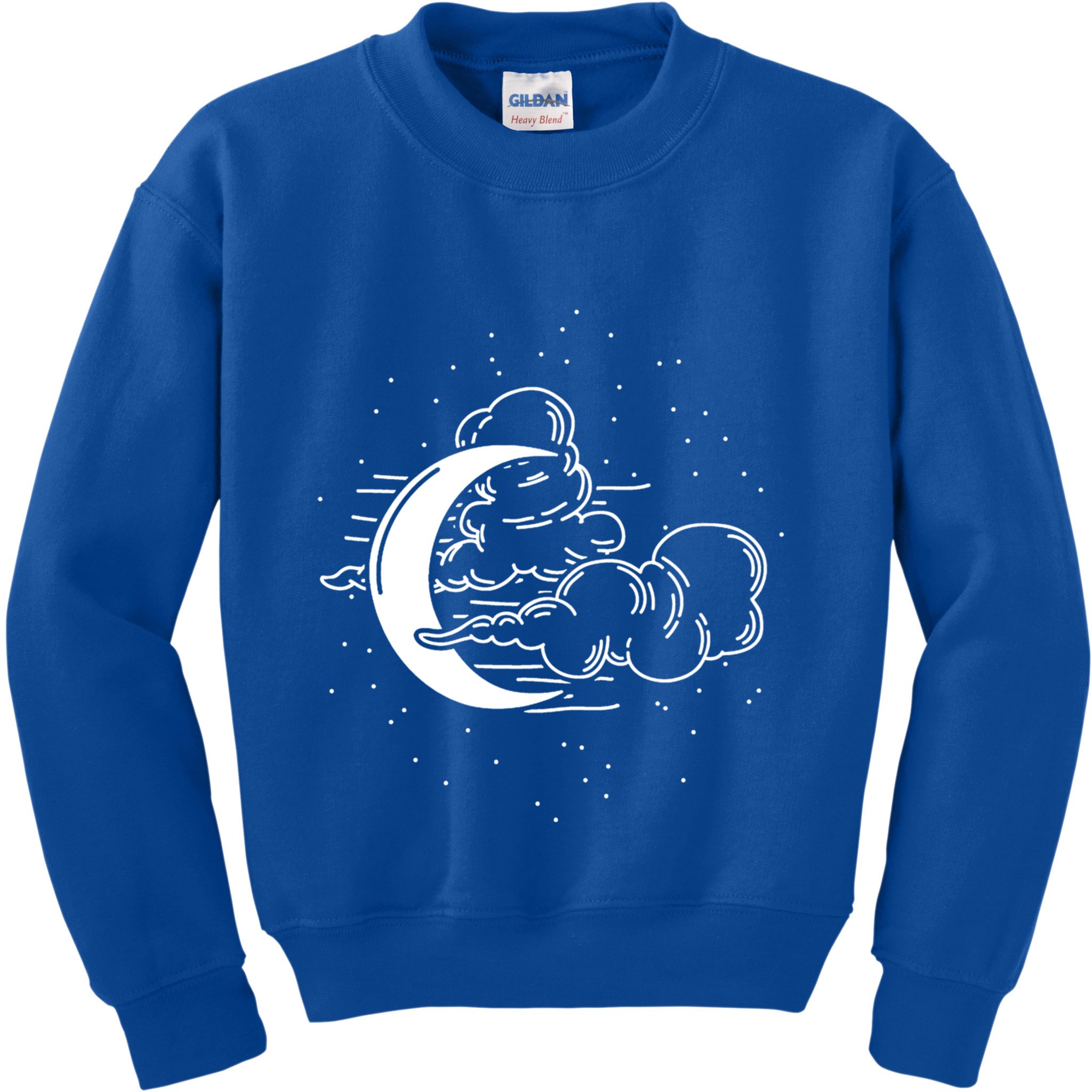 Crescent Moon Stars Dark Goth Gothic Witchcraft Occult Wicca Cool Gift Kids Sweatshirt