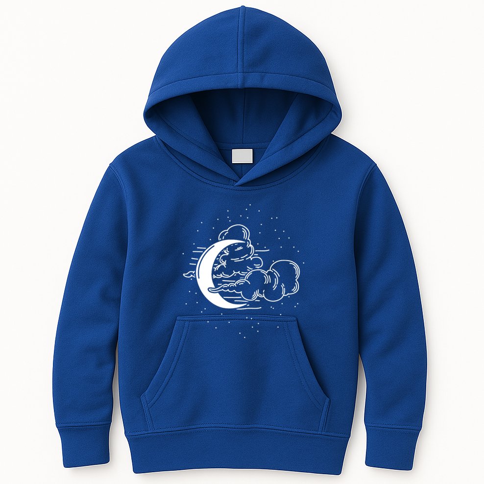 Crescent Moon Stars Dark Goth Gothic Witchcraft Occult Wicca Cool Gift Kids Hoodie
