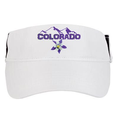 Colorado Mountain Silhouette Columbine State Flower T Adult Drive Performance Visor