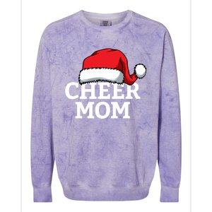 Cheer Mom Santa Christmas Funny Cheerleading Matching Family Funny Gift Colorblast Crewneck Sweatshirt