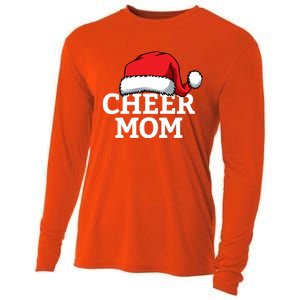 Cheer Mom Santa Christmas Funny Cheerleading Matching Family Funny Gift Cooling Performance Long Sleeve Crew