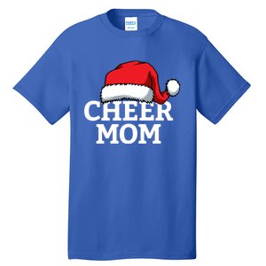 Cheer Mom Santa Christmas Funny Cheerleading Matching Family Funny Gift Tall T-Shirt