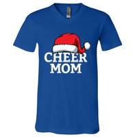 Cheer Mom Santa Christmas Funny Cheerleading Matching Family Funny Gift V-Neck T-Shirt