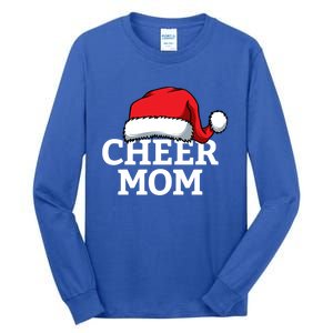 Cheer Mom Santa Christmas Funny Cheerleading Matching Family Funny Gift Tall Long Sleeve T-Shirt