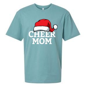 Cheer Mom Santa Christmas Funny Cheerleading Matching Family Funny Gift Sueded Cloud Jersey T-Shirt