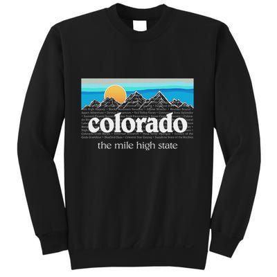 Colorado Mountains Sunset Graphic Design Colorado Sweatshirt