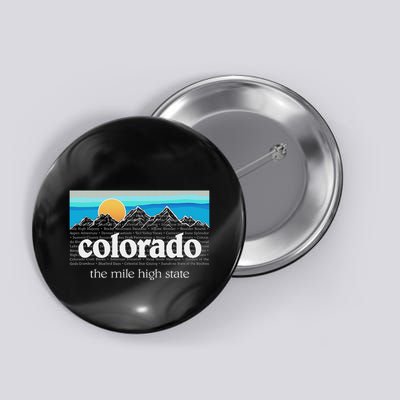 Colorado Mountains Sunset Graphic Design Colorado Button