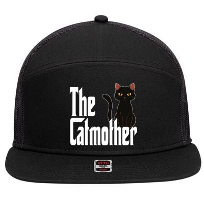 Cat Mother The Catmother Crazy Cat Mom Mama 7 Panel Mesh Trucker Snapback Hat