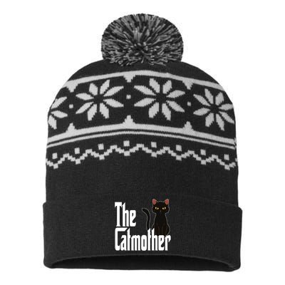 Cat Mother The Catmother Crazy Cat Mom Mama USA-Made Snowflake Beanie