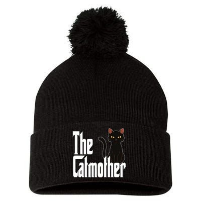 Cat Mother The Catmother Crazy Cat Mom Mama Pom Pom 12in Knit Beanie