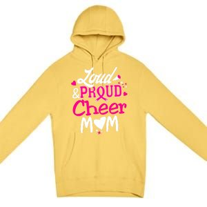 Cheer Mom Tee Pink Month Loud And Proud Cheerleading Gift Premium Pullover Hoodie