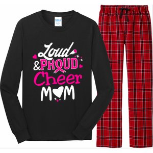 Cheer Mom Tee Pink Month Loud And Proud Cheerleading Gift Long Sleeve Pajama Set