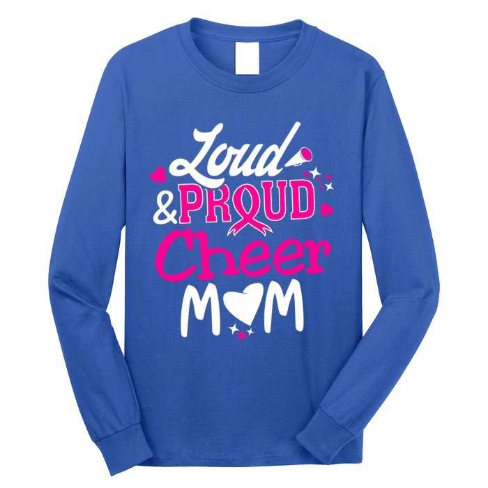 Cheer Mom Tee Pink Month Loud And Proud Cheerleading Gift Long Sleeve Shirt