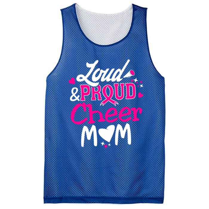 Cheer Mom Tee Pink Month Loud And Proud Cheerleading Gift Mesh Reversible Basketball Jersey Tank