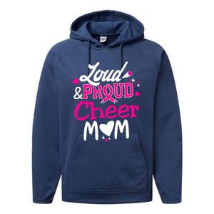 Cheer Mom Tee Pink Month Loud And Proud Cheerleading Gift Performance Fleece Hoodie