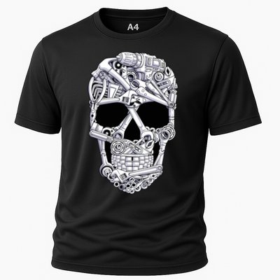 Car Mechanic Tools Skull Garage Halloween Costume Skeleton Performance Shirt