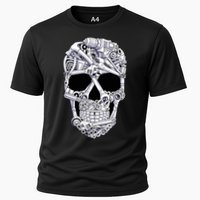 Car Mechanic Tools Skull Garage Halloween Costume Skeleton Cooling Performance Crew T-Shirt