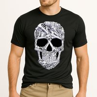 Car Mechanic Tools Skull Garage Halloween Costume Skeleton Cooling Performance Crew T-Shirt