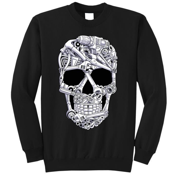 Car Mechanic Tools Skull Garage Halloween Costume Skeleton Sweatshirt