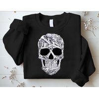 Car Mechanic Tools Skull Garage Halloween Costume Skeleton Sweatshirt