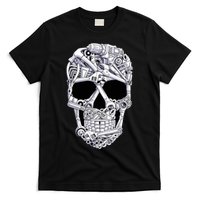Car Mechanic Tools Skull Garage Halloween Costume Skeleton T-Shirt