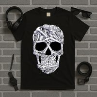 Car Mechanic Tools Skull Garage Halloween Costume Skeleton T-Shirt